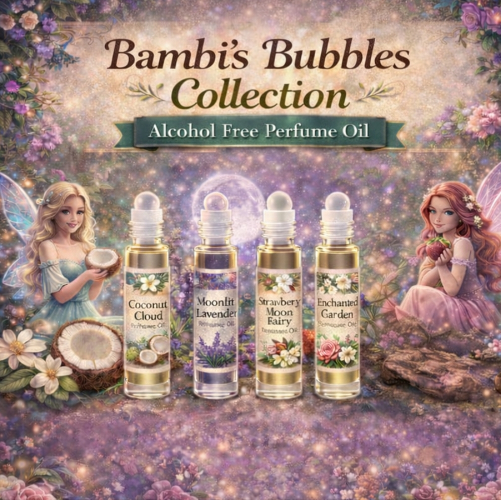 NEW! Bambis Bubbles Hand Crafted Scent Oil Assorted Scents 10ml Roll On